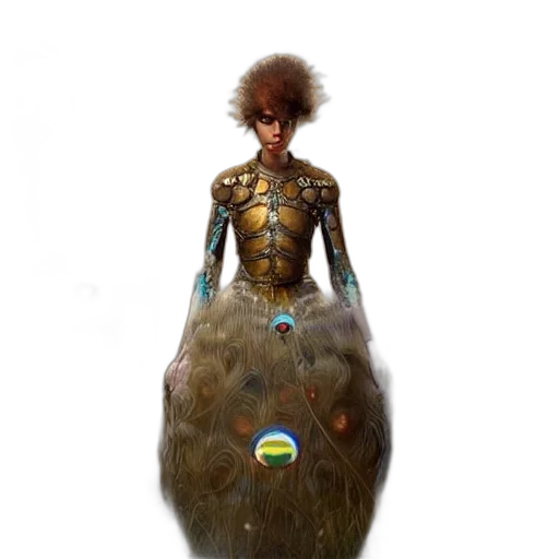 hair, dress, creature, concept art, fantasy art, comic book art, photorealistic, brown transparent PNG cut-out
