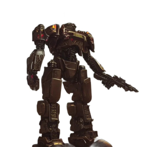 robot, weapon, concept art, 3d render transparent PNG cut-out