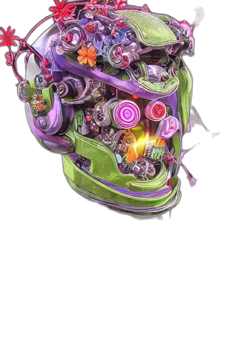 mask, crown, jewelry, robot, concept art, 3d render, cyberpunk, fantasy art transparent PNG cut-out