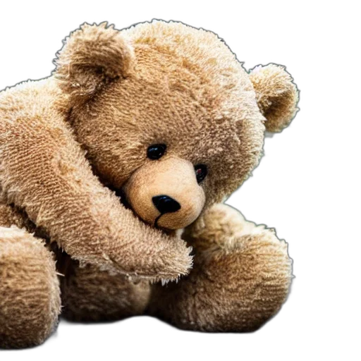 3d render, photorealistic, photo, teddy, bear, eating, lemon transparent PNG cut-out