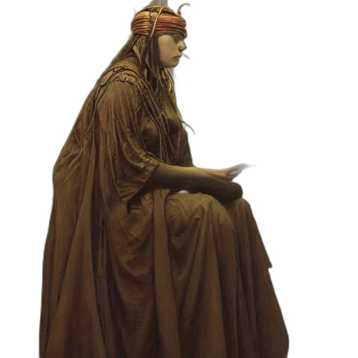 dress, crown, staff, jewelry transparent PNG cut-out