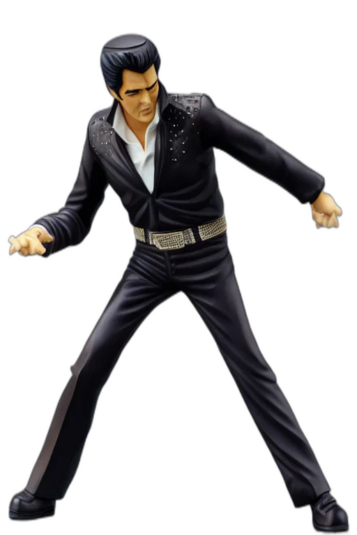 jacket, 3d render, concept art, still, high, quality, figurine, elvis transparent PNG cut-out