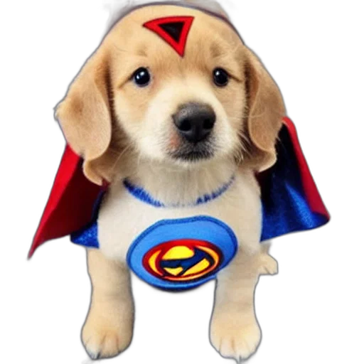animal, puppy, wearing, superhero transparent PNG cut-out