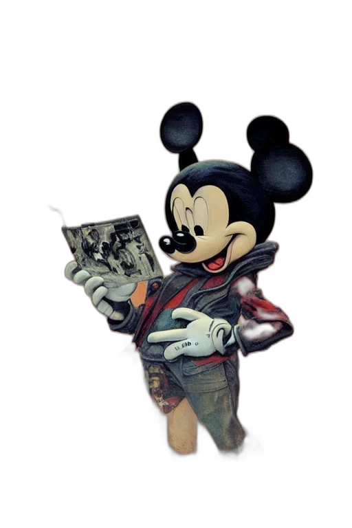 jacket, robot, mask, weapon transparent PNG cut-out