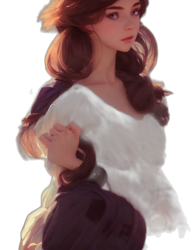 hat, dress, crown, face, concept art, oil painting, fantasy art, photorealistic transparent PNG cut-out