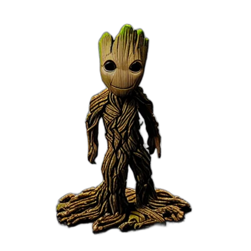 creature, tree, staff, 3d render, concept art, groot, stand, printer transparent PNG cut-out