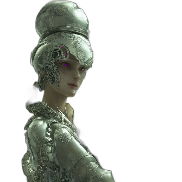 hat, crown, robot, staff transparent PNG cut-out