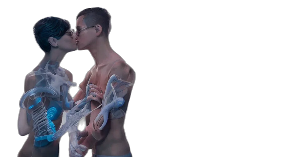 cyberpunk, xray, photos, bionic transparent PNG cut-out