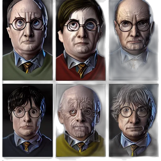 face, concept art, comic book art, fantasy art, photorealistic, portrait, harry, potter transparent PNG cut-out