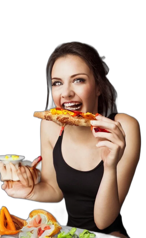 food, weapon, face, photorealistic transparent PNG cut-out