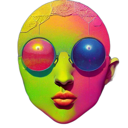 mask, face, robot, creature transparent PNG cut-out