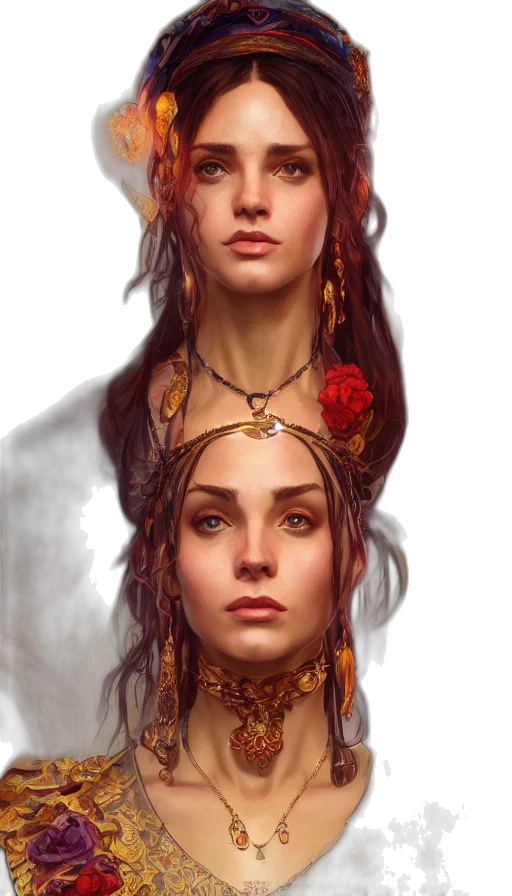 face, crown, jewelry, fantasy art transparent PNG cut-out