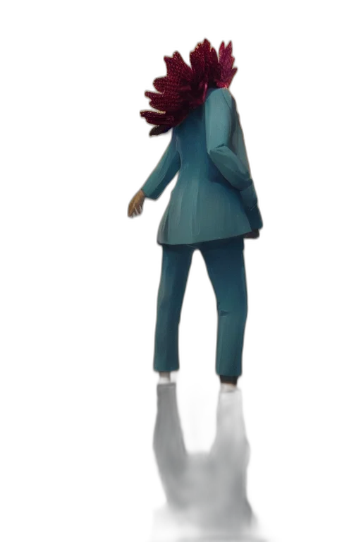 jacket, staff, dress, creature, 3d render, concept art, anime, fantasy art transparent PNG cut-out