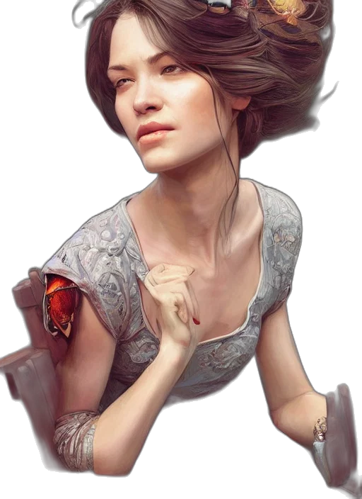 face, dress, jewelry, crown transparent PNG cut-out