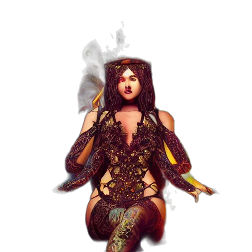 dress, fantasy art, concept art, pixel art, 3d render, queen, magic, sexy transparent PNG cut-out