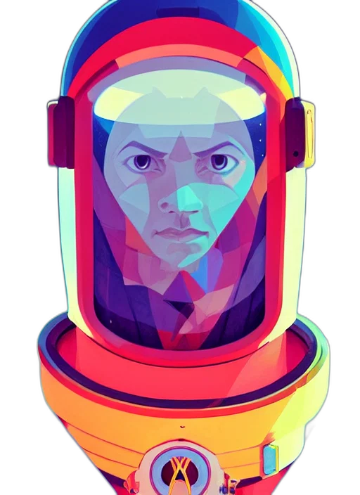 robot, face, mask, pixel art, concept art, cartoon, cyberpunk, outer space transparent PNG cut-out