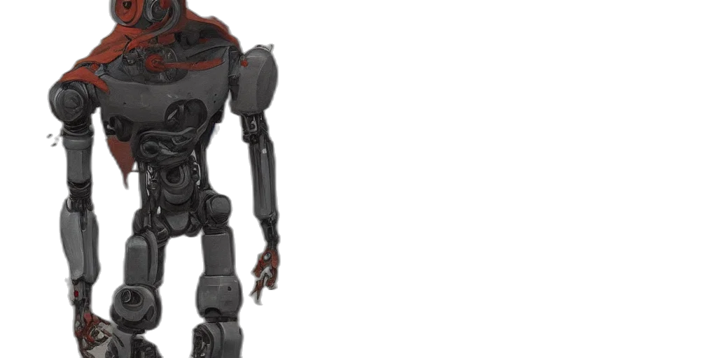 robot, weapon, staff, creature transparent PNG cut-out