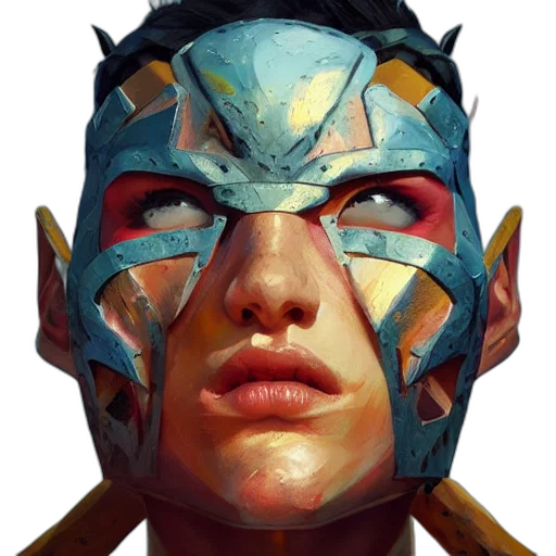 mask, face, crown, fantasy art transparent PNG cut-out