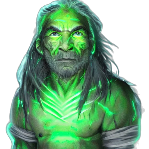 face, mask, creature, fantasy art, comic book art, concept art, 3d render, green transparent PNG cut-out
