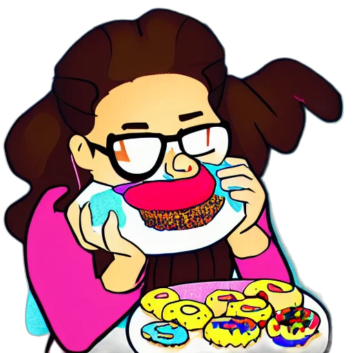 food, cartoon, pixel art, concept art transparent PNG cut-out