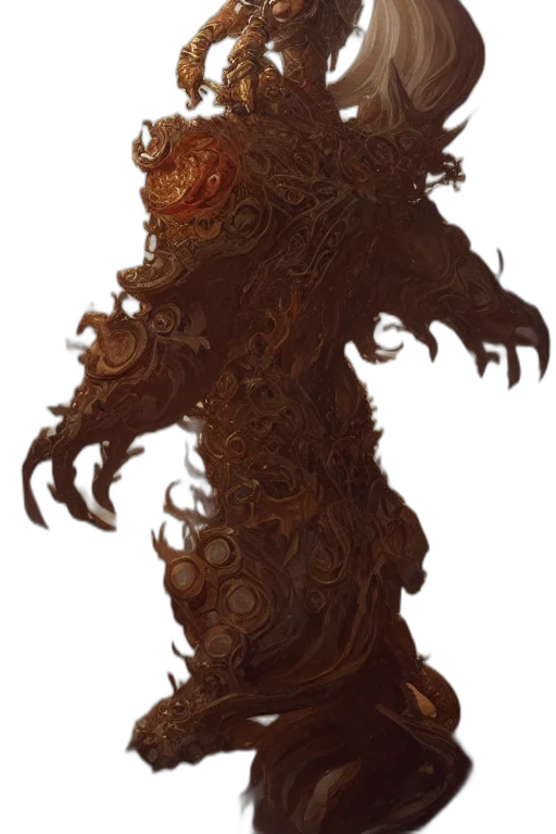 creature, mask, staff, hair transparent PNG cut-out