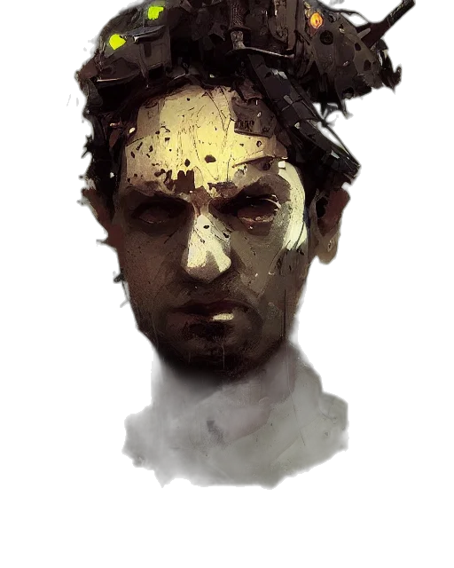 face, mask, crown, creature transparent PNG cut-out