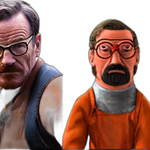 concept art, comic book art, cartoon, 3d render, bryan, cranston, gordon, freeman transparent PNG cut-out