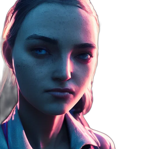 face, jacket, robot, staff, concept art, photorealistic, 3d render, comic book art transparent PNG cut-out