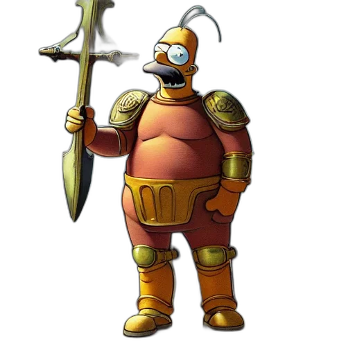 sword, weapon, staff, robot transparent PNG cut-out