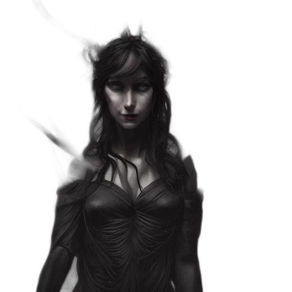 dress, face, fantasy art, concept art transparent PNG cut-out