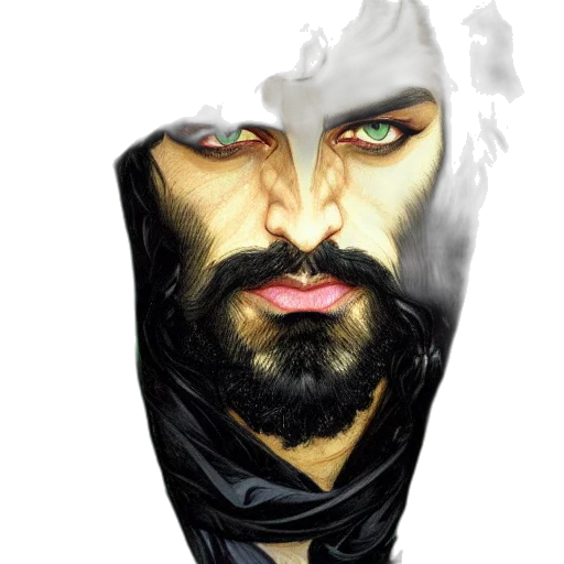 mask, face, jacket, fantasy art, comic book art, concept art, photorealistic, dark transparent PNG cut-out