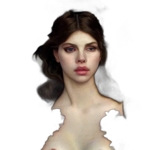 face, dress, crown, fantasy art transparent PNG cut-out