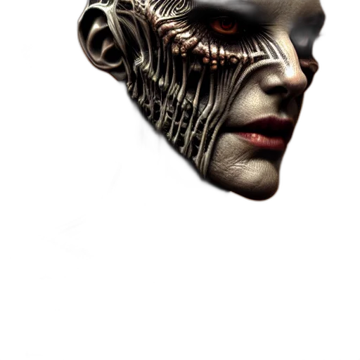 mask, robot, face, creature transparent PNG cut-out