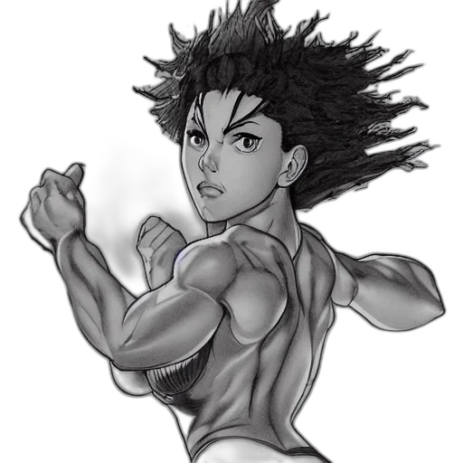 hair, weapon, comic book art, anime, cartoon, concept art, most, strongest transparent PNG cut-out