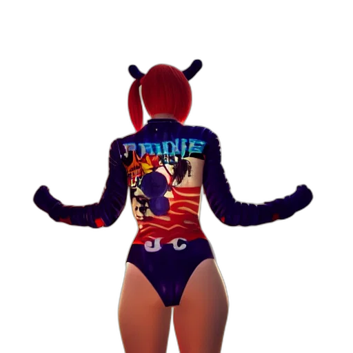 jacket, creature, 3d render, concept art, full, body, pose, photograph transparent PNG cut-out