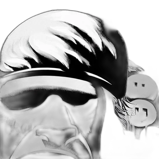 mask, face, hat, weapon, photorealistic, concept art, cartoon, 3d render transparent PNG cut-out