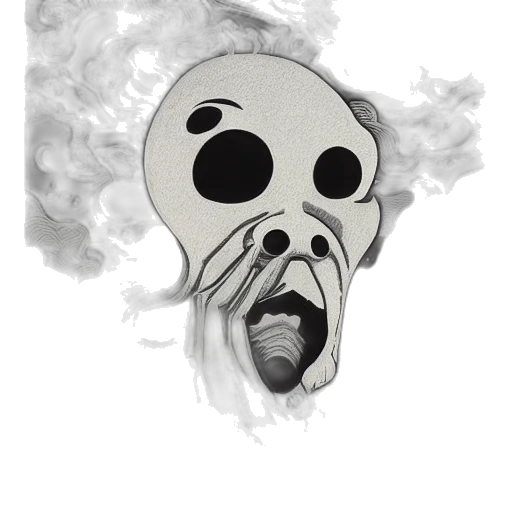 mask, face, creature, staff, concept art, comic book art, cartoon, pixel art transparent PNG cut-out