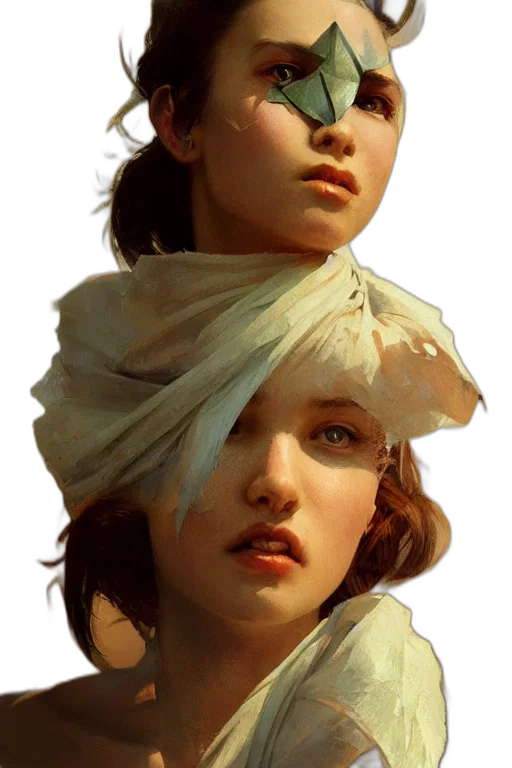 face, hat, crown, mask, photorealistic, oil painting, concept art, fantasy art transparent PNG cut-out