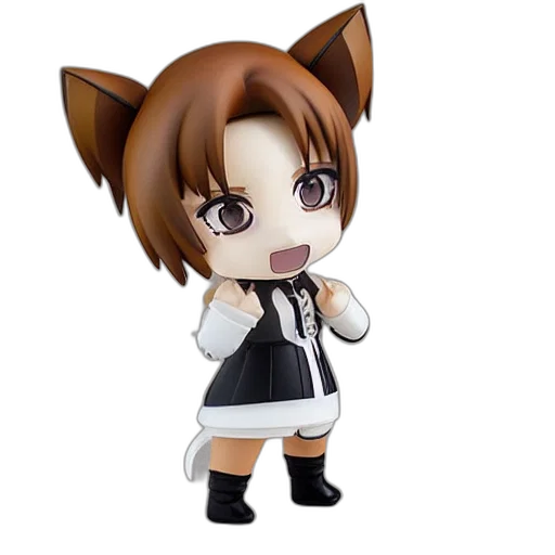 staff, 3d render, concept art, anime, cartoon, fur, dog, nendoroid transparent PNG cut-out