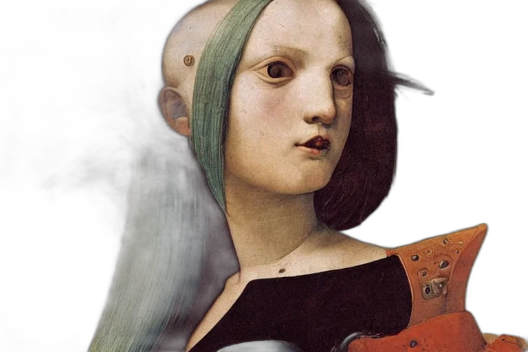face, mask, robot, hair transparent PNG cut-out