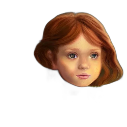 face, hair, creature, crown, photorealistic, 3d render, concept art, cartoon transparent PNG cut-out