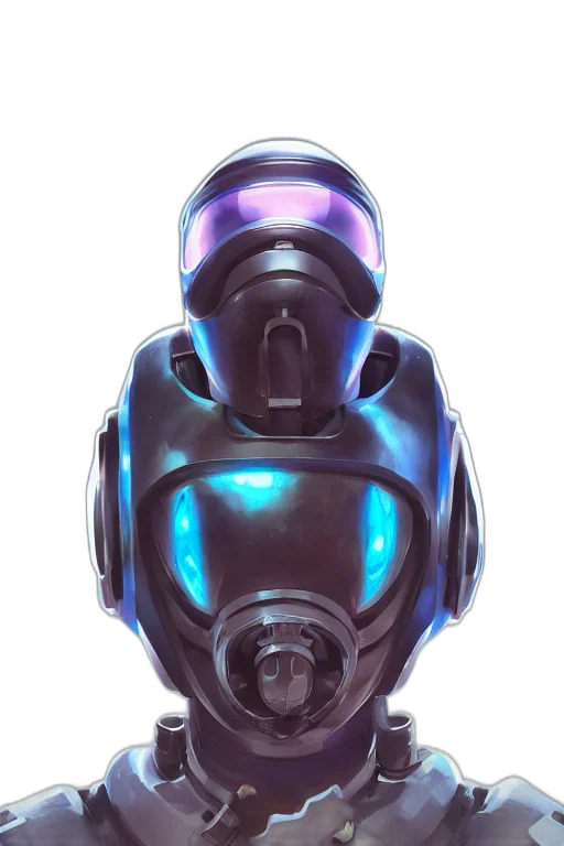 robot, mask, face, weapon transparent PNG cut-out