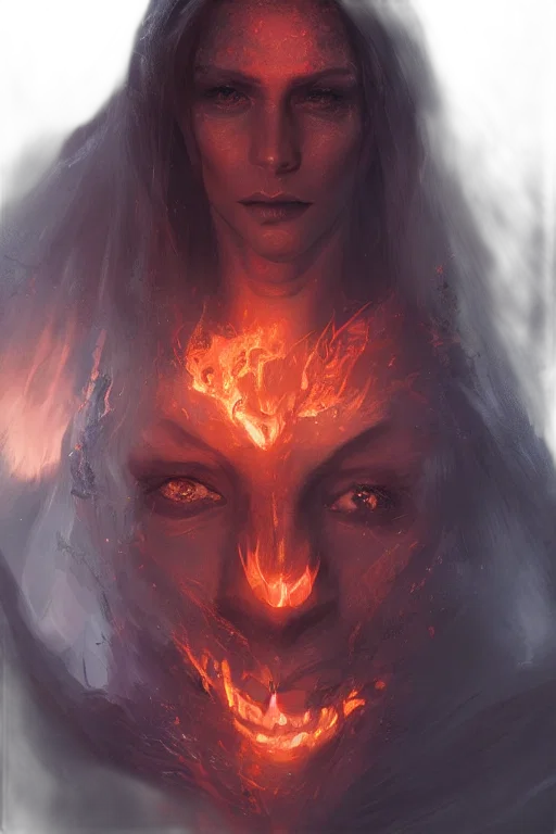 face, mask, creature, fantasy art, concept art, comic book art, photorealistic, fire transparent PNG cut-out