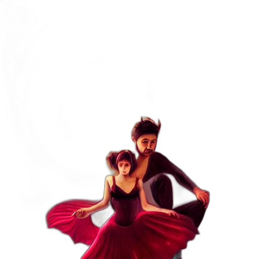 dress, concept art, 3d render, fire transparent PNG cut-out