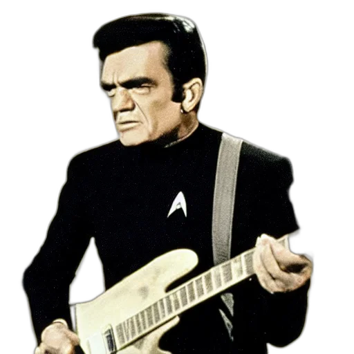 robot, comic book art, outer space, still, star, trek, johnny, cash transparent PNG cut-out