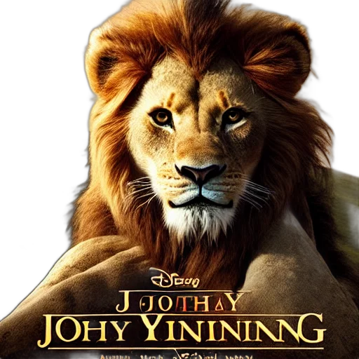 fantasy art, concept art, photorealistic, johnny, depp, lion, king, cgi transparent PNG cut-out