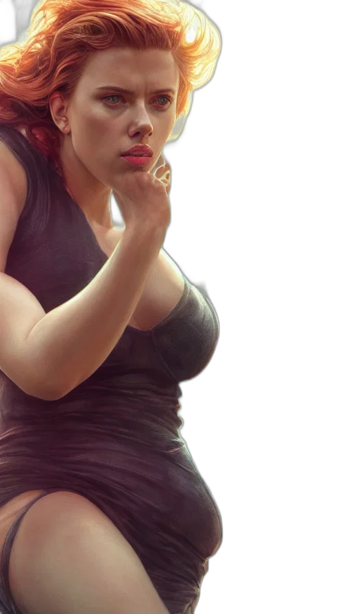 dress, face, staff, photorealistic transparent PNG cut-out