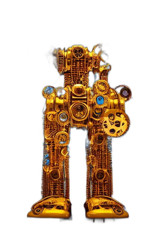 robot, weapon, staff, jewelry, concept art, cyberpunk, 3d render, fantasy art transparent PNG cut-out