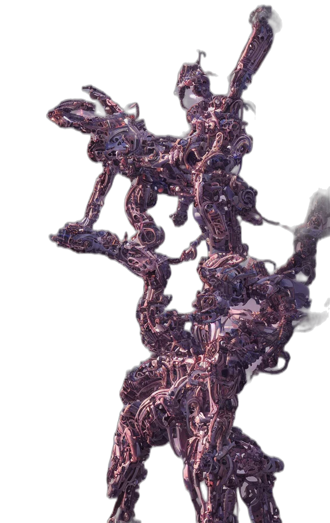 hair, creature, staff, dragon transparent PNG cut-out