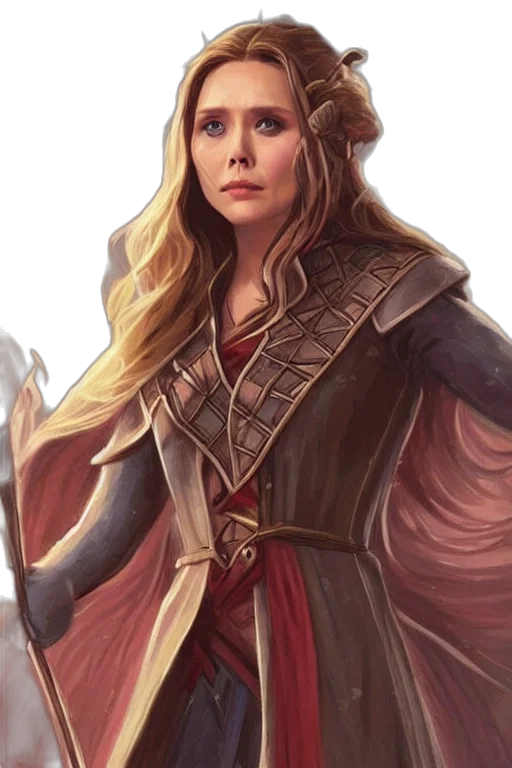 hat, staff, face, crown, fantasy art, concept art, comic book art, photorealistic transparent PNG cut-out
